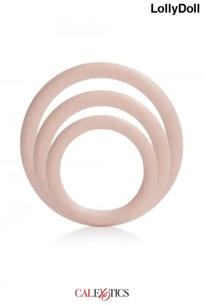 Cockrings pack de 3 en silicone de Calexotics, conçus pour intensifier vos moments intimes et prolonger l'érection.