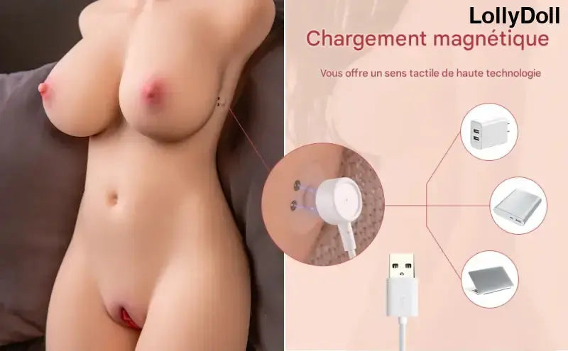 Petite poupée sexuelle réaliste auto-nettoyante Patricia chargement magnétique disponible sur votre sexshop en ligne LollyDoll