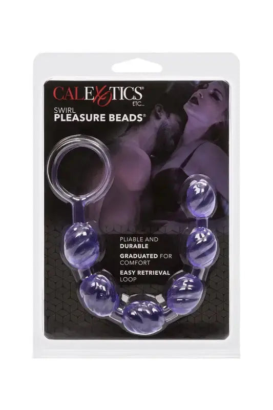 Perles anales de plaisir mauves en forme de tourbillon.