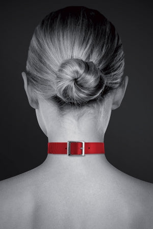 Collier Fetish rouge avec anneau · Bijoux pour toi · vue 3