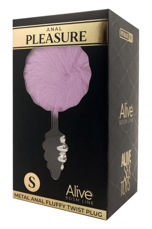 Plug métal Fluffy Twist S mauve Alive · Alive · vue 2