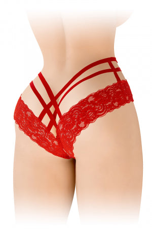 Tanga ouvert Anne rouge · Fashion Secret · vue 3