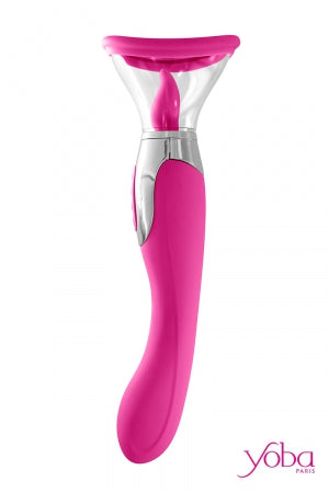 Stimulateur 4 en 1 succion et langue vibrante Harmony fuchsia Yoba