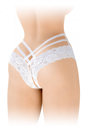 Tanga ouvert Anne blanc · Fashion Secret · vue 3