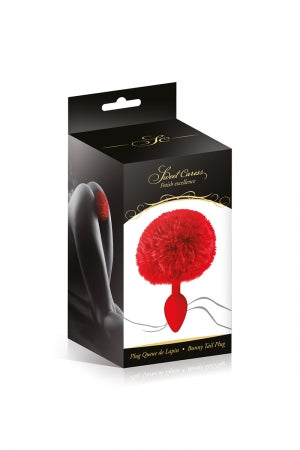 Plug queue de lapin rouge · Sweet Caress · vue 2