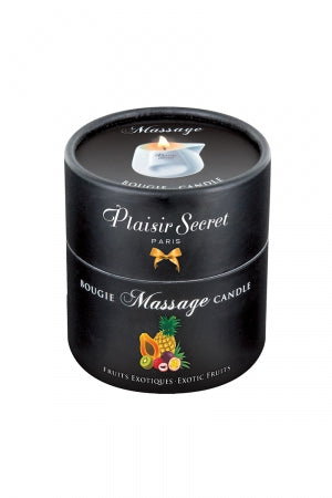 Bougie de massage gourmande fruits exotiques · Plaisir Secret · vue 3
