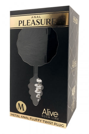 Plug métal Fluffy Twist M noir Alive · Alive · vue 2