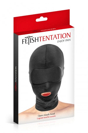 Cagoule BDSM bouche ouverte · Fetish Tentation · vue 3