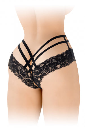 Tanga ouvert Anne noir · Fashion Secret · vue 3