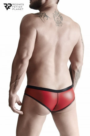 Slip rouge wetlook · Regnes · vue 4
