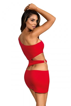 Robe rouge microfibre · Axami · vue 4