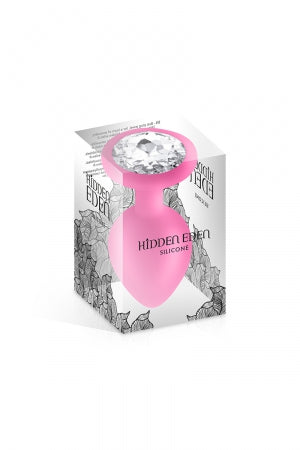 Plug bijou silicone rose M · Hidden Eden · vue 2