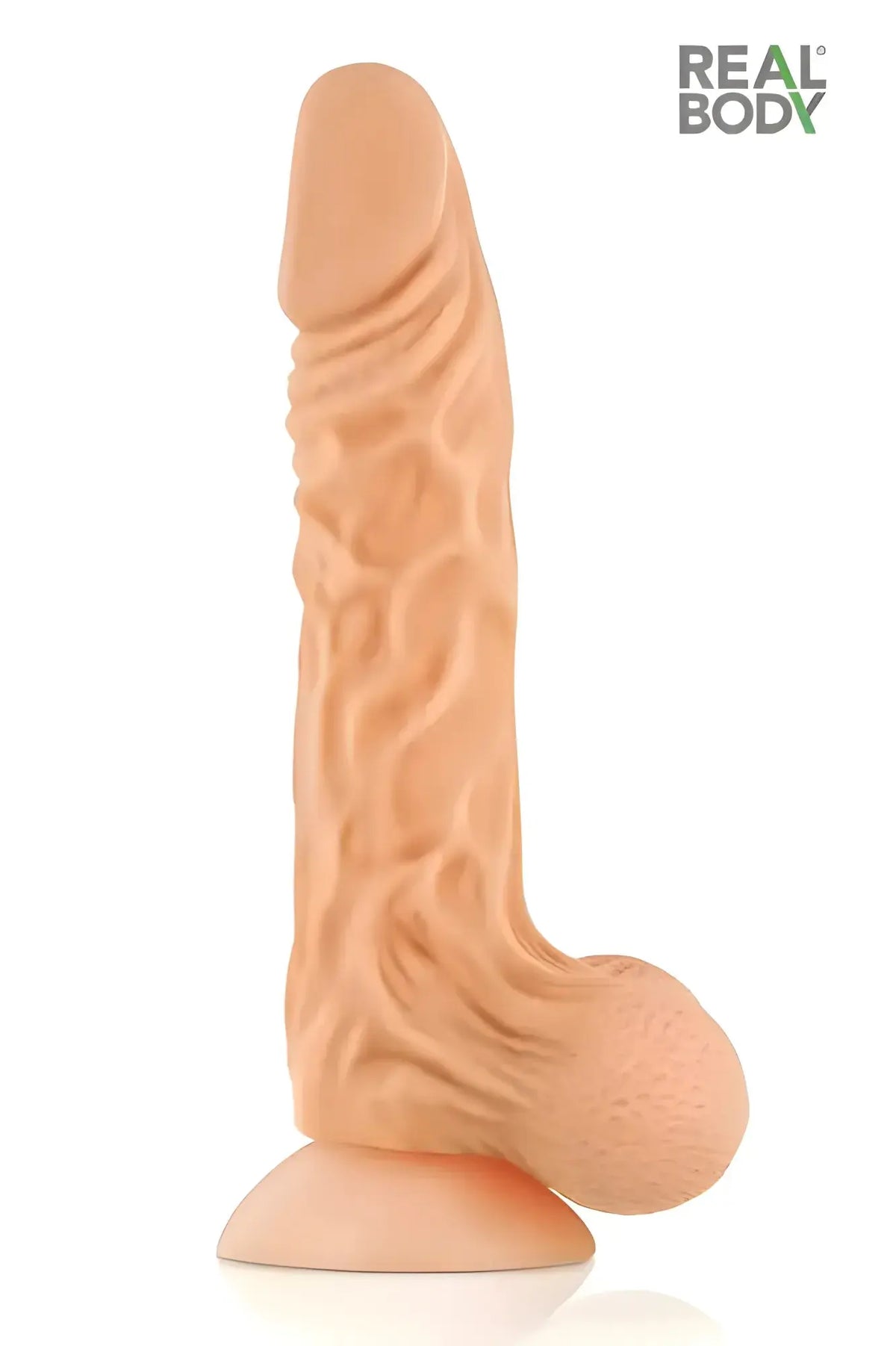 Gode texturé de couleur chair 24 cm Gode ultra-réaliste sur LollyDoll