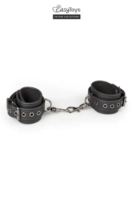 Entraves en simili cuir noir pour les chevilles, Menottes de chevilles BDSM