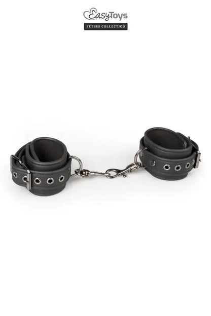 Entraves en simili cuir noir pour les chevilles, Menottes de chevilles BDSM