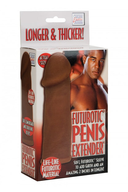 Extenseur de pénis en gaine extensible Futurotic brun Calexotics