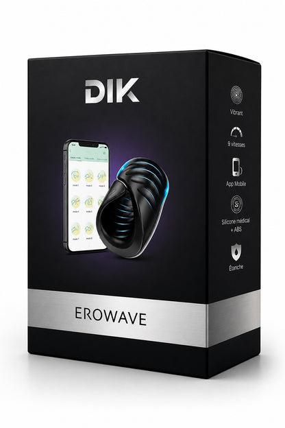 Masturbateur masculin connecté Erowave noir DIK