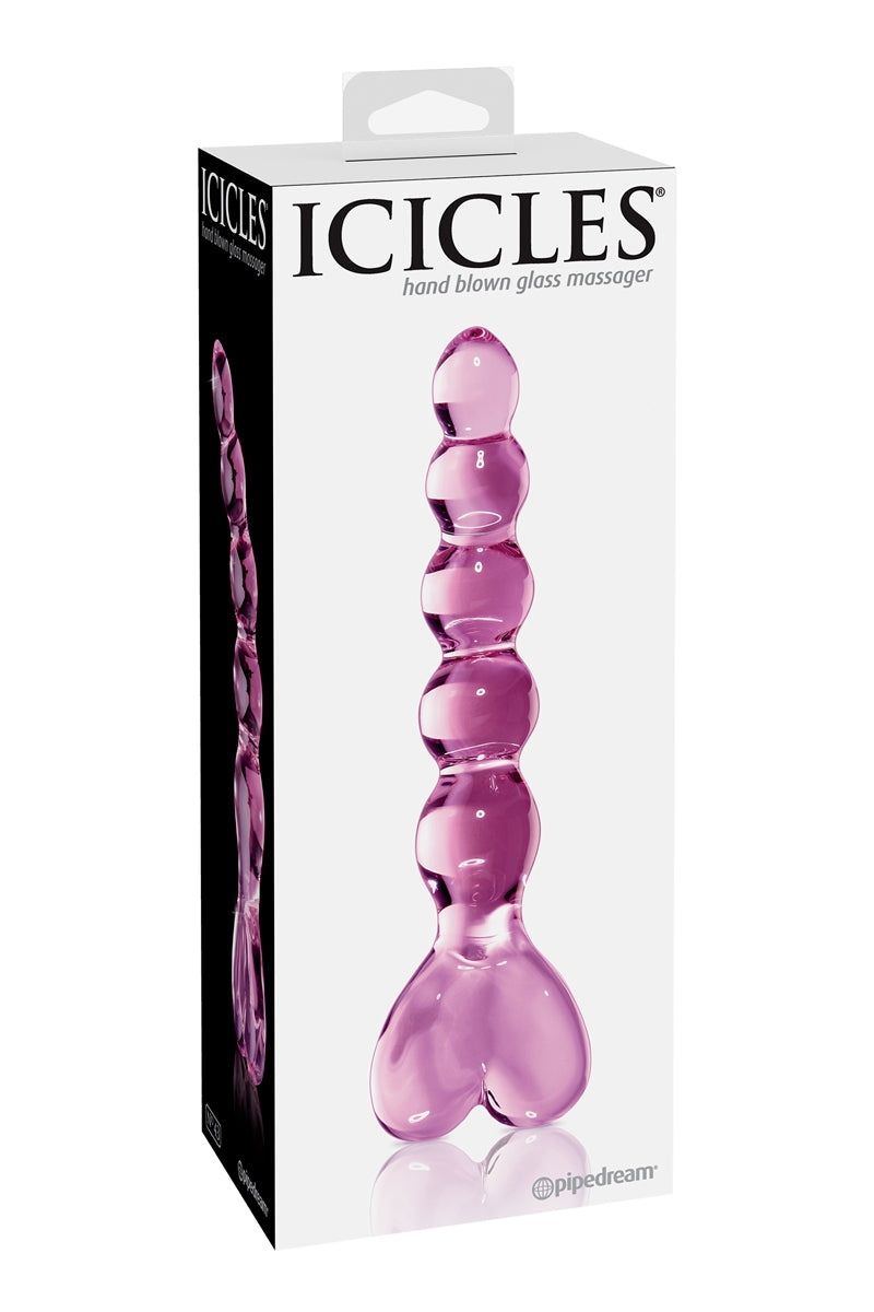 Gode en verre perlé et courbé n° 43 Icicles