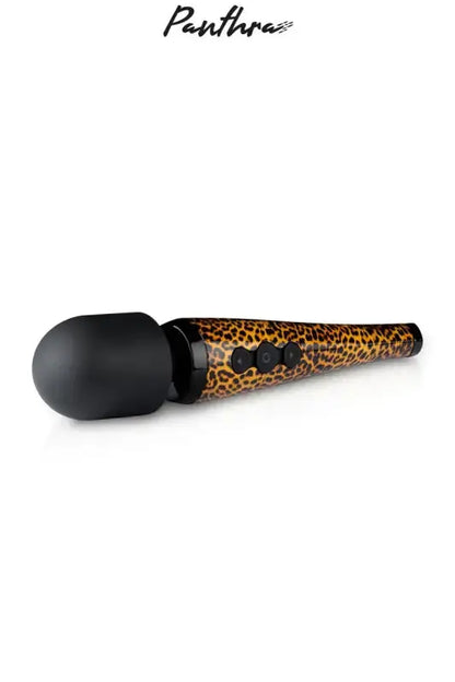 Vibromasseur Wand Baguette massante imprimée en léopard.