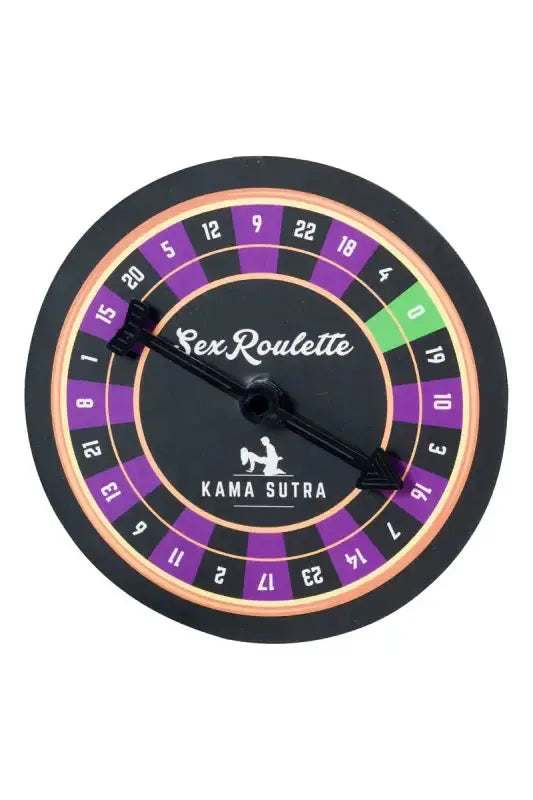 Jeu ’Sex Roulette’ avec des images du Kama Sutra.