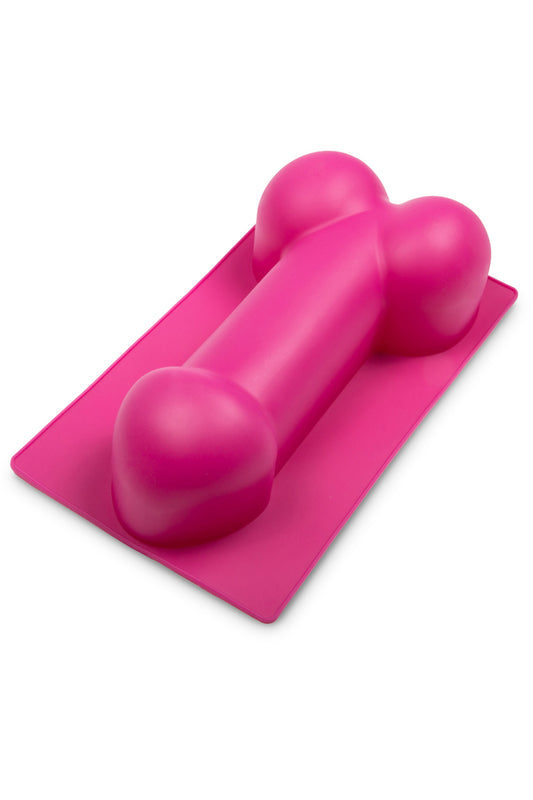 Moule de cuisson à gâteau rose fushia en forme de pénis pour des gâteaux rigolos 