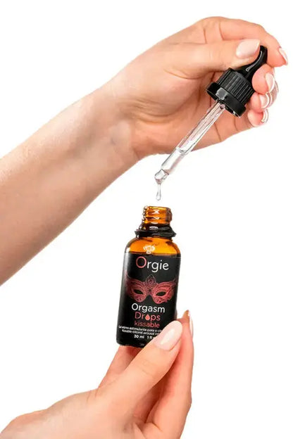 Gel d'excitation du Clitoris Orgasm Drops Kissable avec son flacon pipette compte goutes - LollyDoll