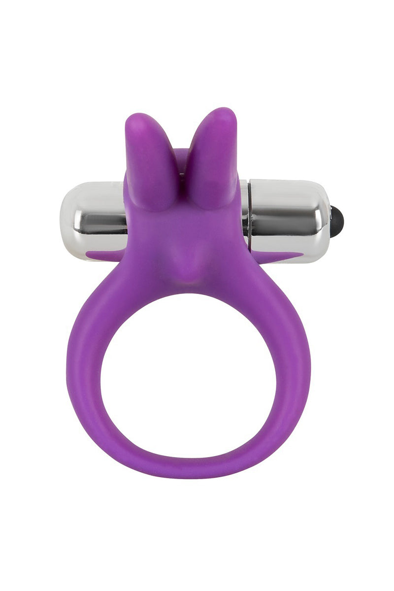 Cockring vibrant rabbit en silicone soyeux Sweet Smile