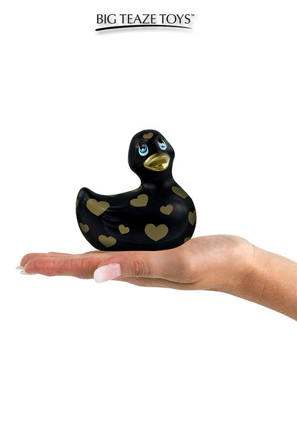 Mini canard vibrant étanche Romance noir et or Big Teaze Toys