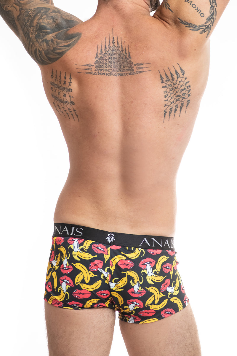 Boxer imprimé bananes et bouches Banana noir Anaïs for Men