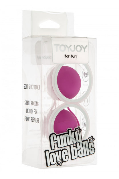 Boules de Geisha pour débuter Funky Love Balls fuchsia Toy Joy