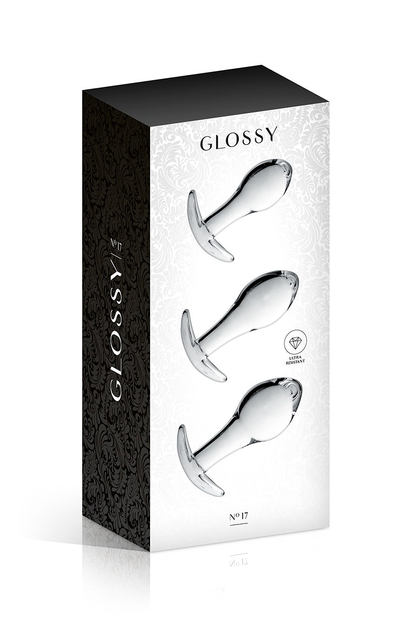 Coffret 3 plugs anaux en verre incassable n° 17 Glossy Toys