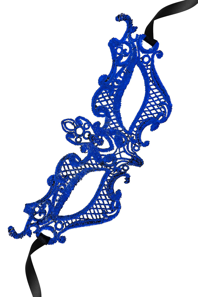 Loup en dentelle guipure bleu Céleste Maskarade