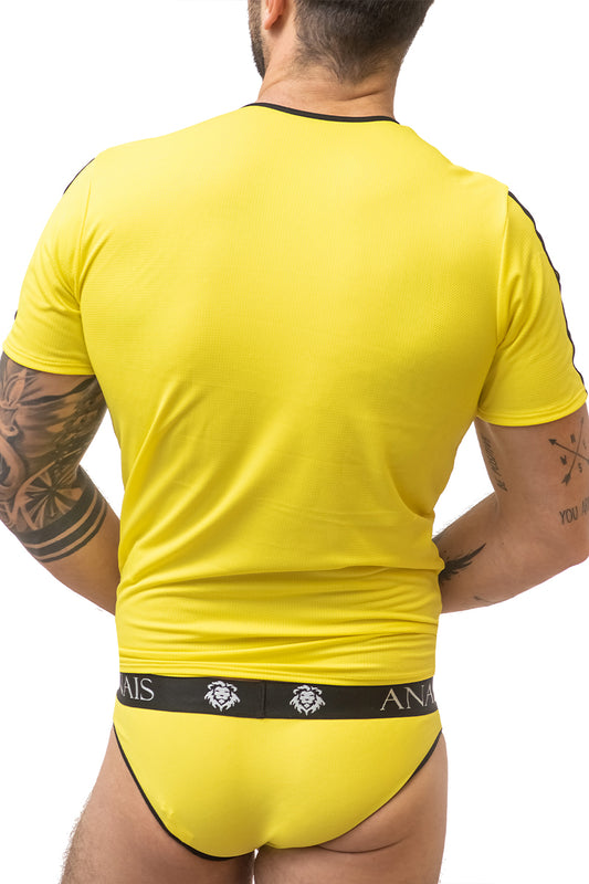 T-shirt homme tissu texturé jaune Tokio Anaïs for Men