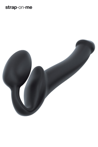 Gode ceinture anatomique flexible noir Strap-on-Me