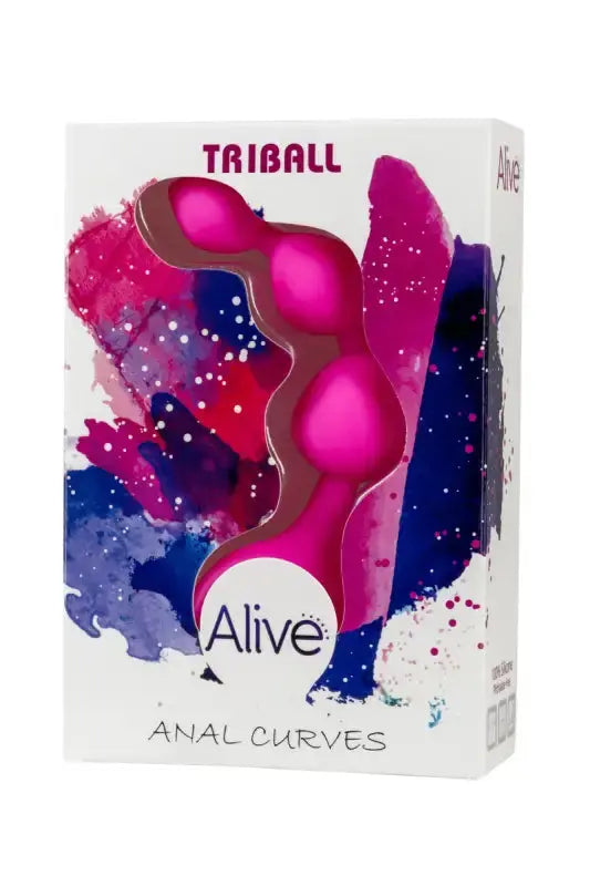 Jouet plug anal rose en perles dans son emballage.