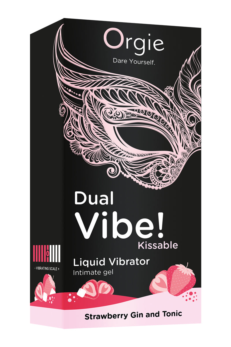 Gel d’excitation embrassable Dual Vibe gin tonic fraise Orgie