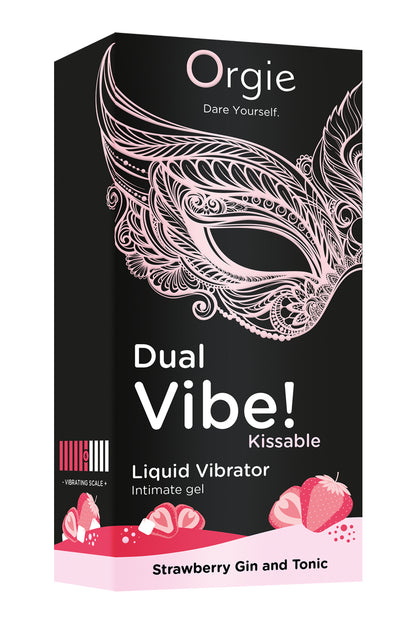Gel d’excitation embrassable Dual Vibe gin tonic fraise Orgie