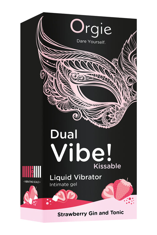 Gel d’excitation embrassable Dual Vibe gin tonic fraise Orgie