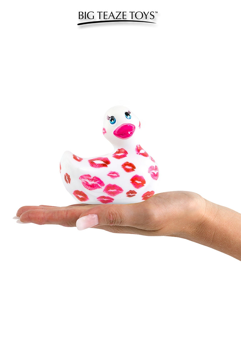 Mini canard vibrant étanche Romance blanc et rose Big Teaze Toys