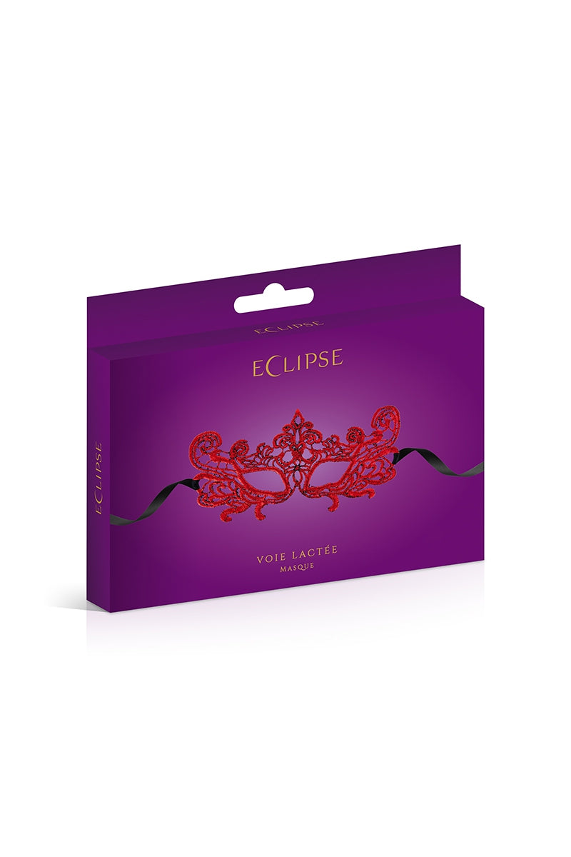 Loup en dentelle guipure rouge Voie Lactée Maskarade