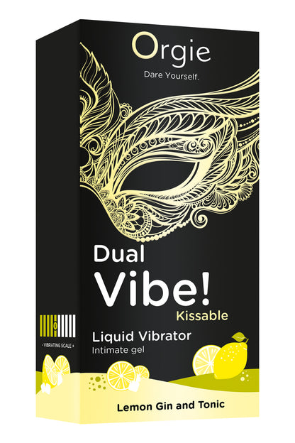 Gel stimulant effet vibrant saveur gin tonic citron Dual Vibe Orgie