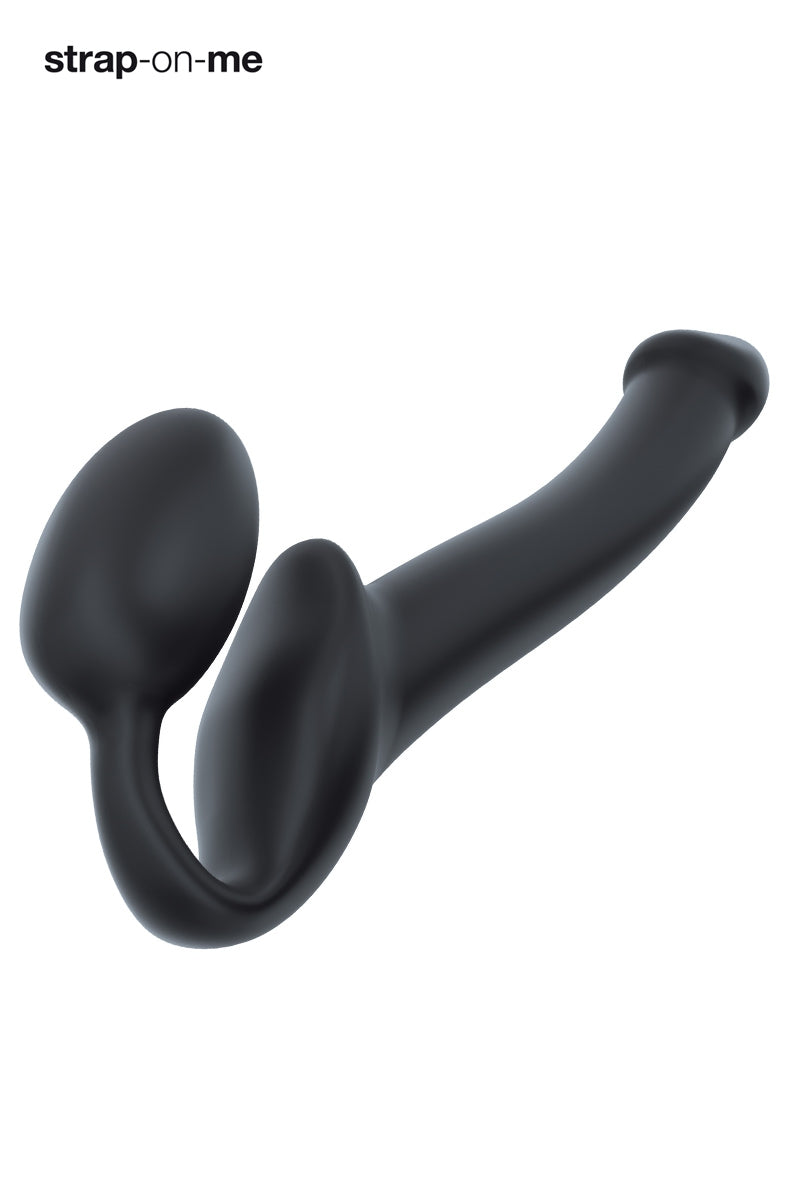 Gode ceinture anatomique flexible noir Strap-on-Me