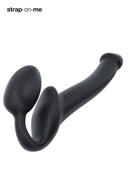 Gode ceinture anatomique flexible noir Strap-on-Me