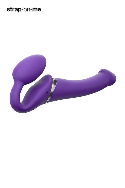 Gode ceinture vibrant télécommandé flexible violet Strap-on-Me