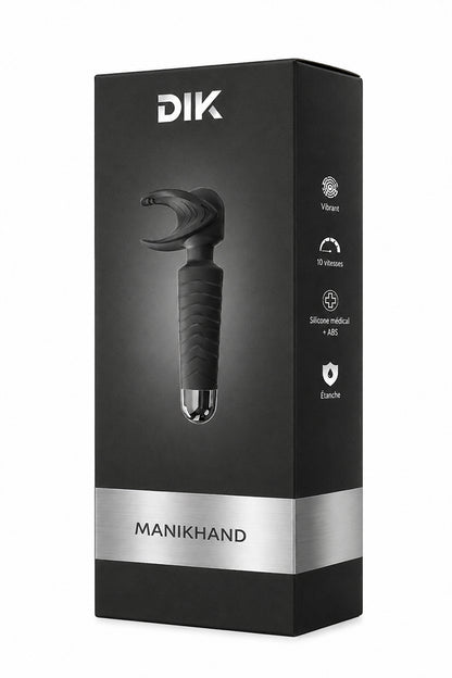 Masturbateur masculin vibrant rechargeable Manikhand noir DIK