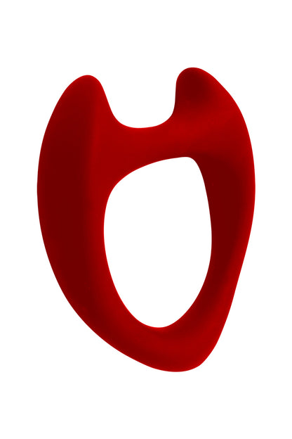 Cockring en silicone à cornes Toro rouge Wooomy