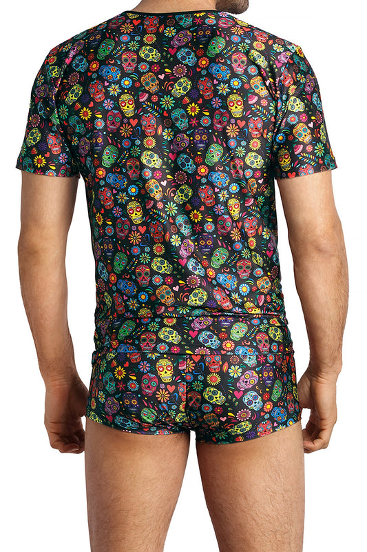 T-shirt homme près du corps calaveras Mexico Anaïs for Men