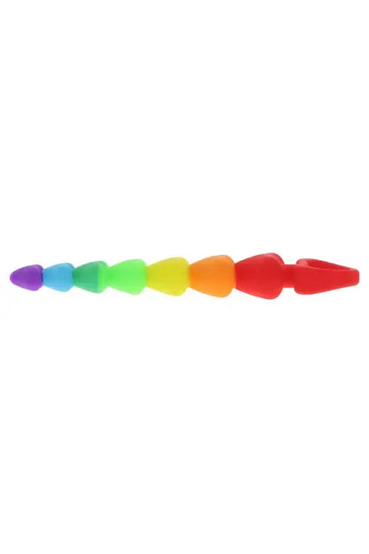 Perles anales en silicone aux couleurs de l’arc-en-ciel, Stimulateur anal 