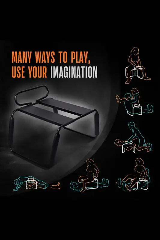 Tabouret fuck machine Surrender de Temptasia avec des positions sexuelles variées et créatives.