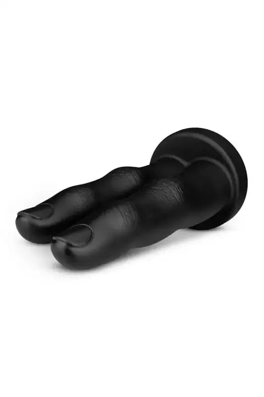 Jouet sexuel noir à deux doigts double pénétration disponible sur LollyDoll Double gode